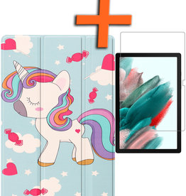 Nomfy Nomfy Samsung Galaxy Tab A8 2022 Hoes Met Screenprotector - Eenhoorn