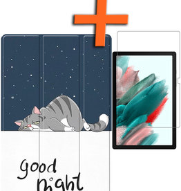 Nomfy Nomfy Samsung Galaxy Tab A8 2022 Hoes Met Screenprotector - Kat