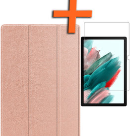 Nomfy Nomfy Samsung Galaxy Tab A8 2022 Hoes Met Screenprotector - Rose Goud