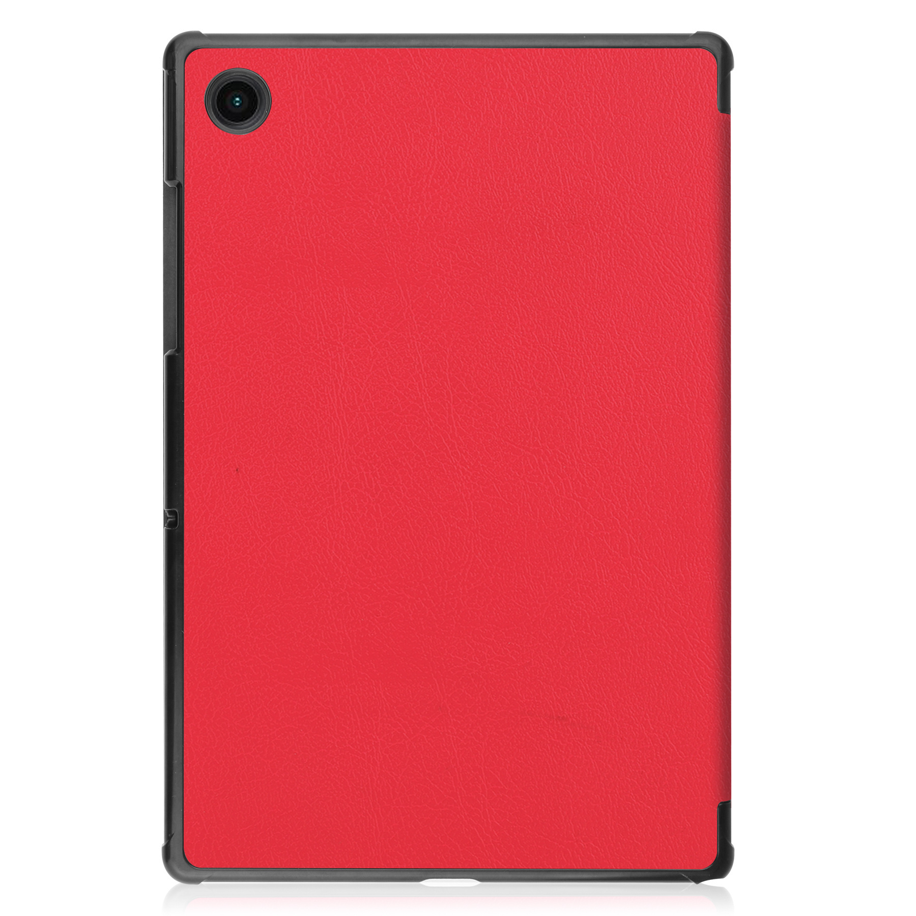 Nomfy Hoes Geschikt voor Samsung Galaxy Tab A8 Hoes Tri-fold Tablet Hoesje Case Met Screenprotector - Hoesje Geschikt voor Samsung Tab A8 Hoesje Hardcover Bookcase - Rood