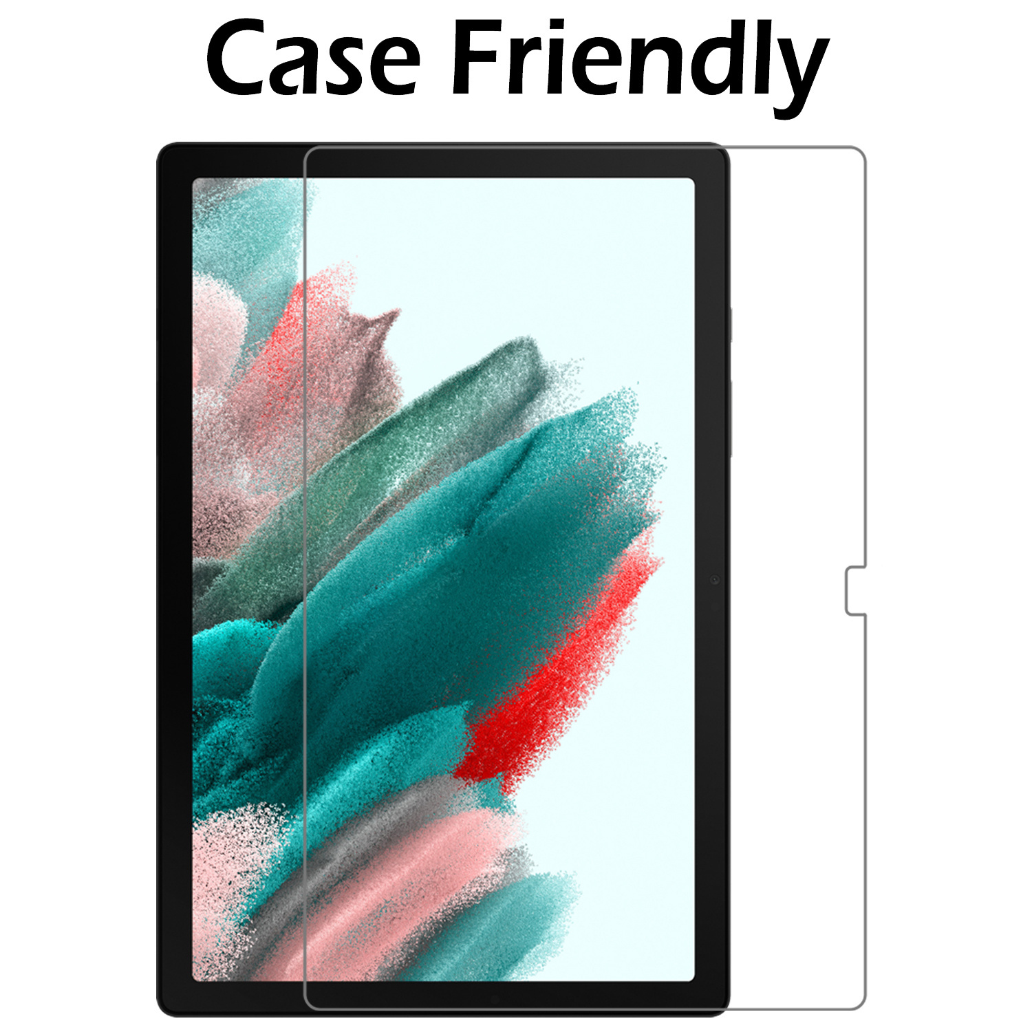 Nomfy Hoes Geschikt voor Samsung Galaxy Tab A8 Hoes Tri-fold Tablet Hoesje Case Met Screenprotector - Hoesje Geschikt voor Samsung Tab A8 Hoesje Hardcover Bookcase - Rood