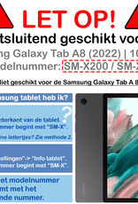 Nomfy Hoes Geschikt voor Samsung Galaxy Tab A8 Hoes Tri-fold Tablet Hoesje Case Met Screenprotector - Hoesje Geschikt voor Samsung Tab A8 Hoesje Hardcover Bookcase - Don't Touch Me