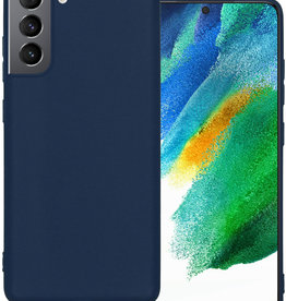 BASEY. BASEY. Samsung Galaxy S21FE Hoesje Siliconen - Donkerblauw