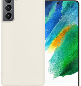 BASEY. BASEY. Samsung Galaxy S21FE Hoesje Siliconen - Wit