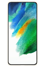 BASEY. Samsung Galaxy S21 FE Hoesje Wit Siliconen - Samsung Galaxy S21 FE Case Back Cover Wit Silicone - Samsung Galaxy S21 FE Hoesje Siliconen Hoes Wit