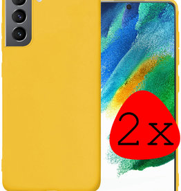 BASEY. BASEY. Samsung Galaxy S21FE Hoesje Siliconen - Geel - 2 PACK