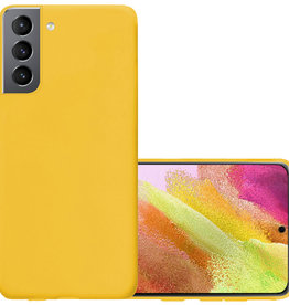 NoXx NoXx Samsung Galaxy S21FE Hoesje Siliconen - Geel