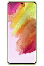 NoXx Hoes Geschikt voor Samsung S21 FE Hoesje Cover Siliconen Back Case Hoes - Groen