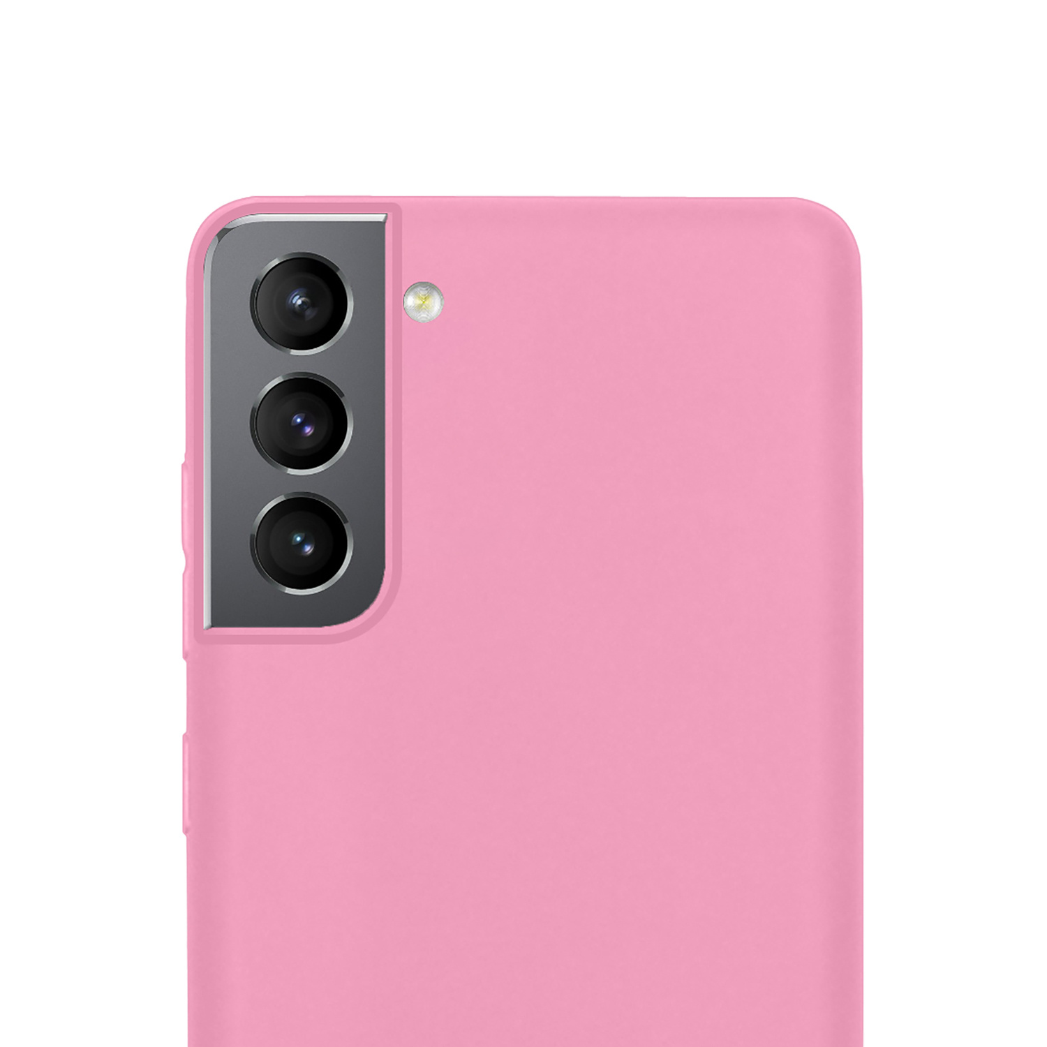 NoXx Hoes Geschikt voor Samsung S21 FE Hoesje Cover Siliconen Back Case Hoes - Lichtroze