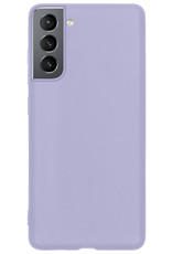 NoXx Samsung Galaxy S21 FE Hoesje Back Cover Siliconen Case Hoes - Lila
