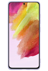 NoXx Samsung Galaxy S21 FE Hoesje Back Cover Siliconen Case Hoes - Lila