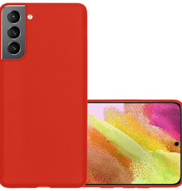 NoXx NoXx Samsung Galaxy S21FE Hoesje Siliconen - Rood