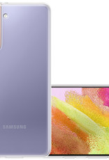 NoXx Hoes Geschikt voor Samsung S21 FE Hoesje Cover Siliconen Back Case Hoes - Transparant