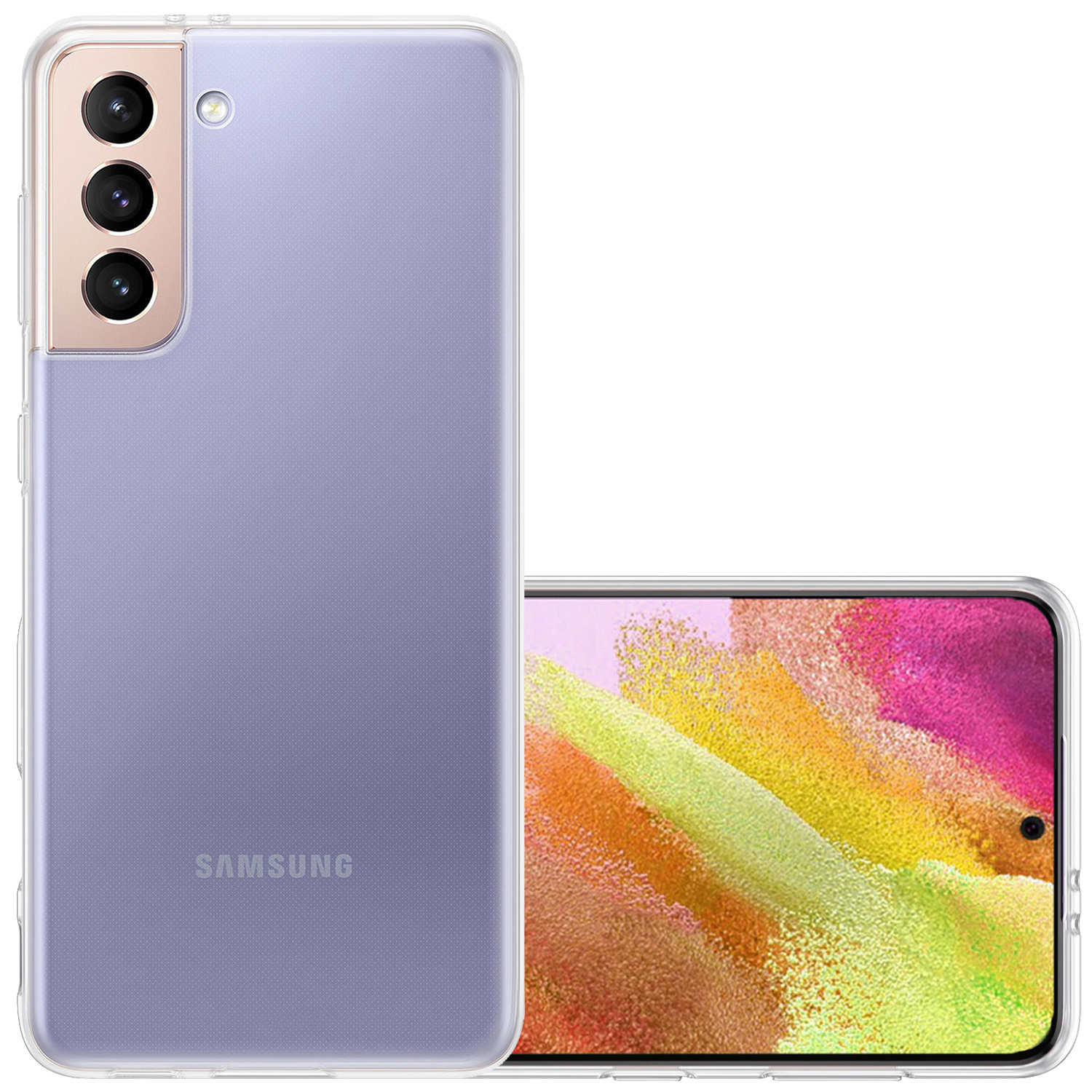 NoXx Hoes Geschikt voor Samsung S21 FE Hoesje Cover Siliconen Back Case Hoes - Transparant