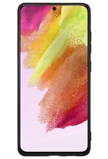 NoXx Hoes Geschikt voor Samsung S21 FE Hoesje Cover Siliconen Back Case Hoes - Zwart