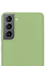 NoXx Hoes Geschikt voor Samsung S21 FE Hoesje Cover Siliconen Back Case Hoes - Groen - 2x