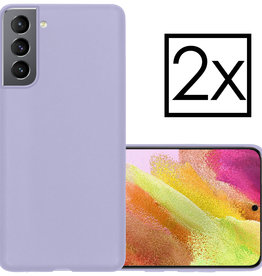 NoXx NoXx Samsung Galaxy S21FE Hoesje Siliconen - Lila - 2 PACK