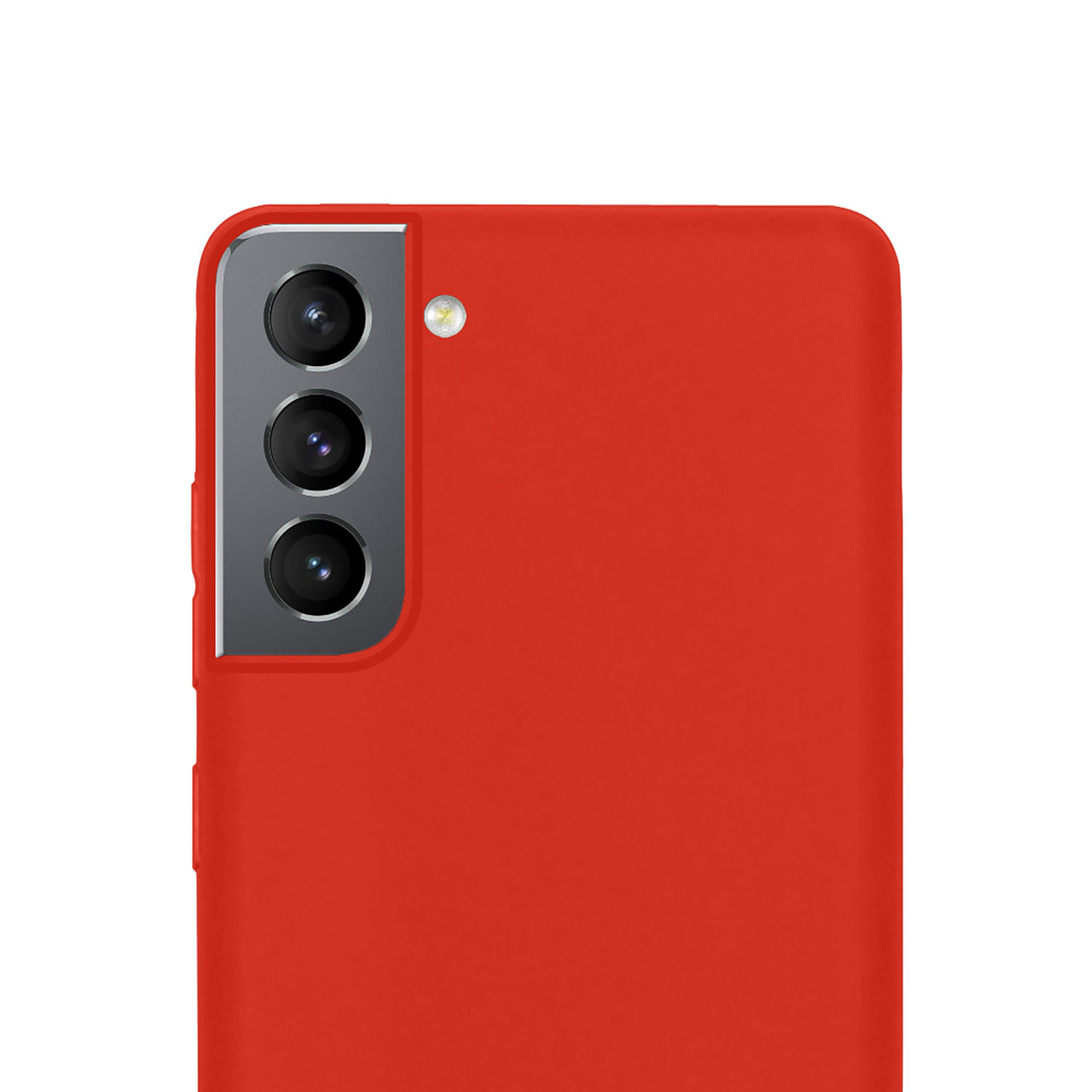 NoXx Hoes Geschikt voor Samsung S21 FE Hoesje Cover Siliconen Back Case Hoes - Rood - 2x