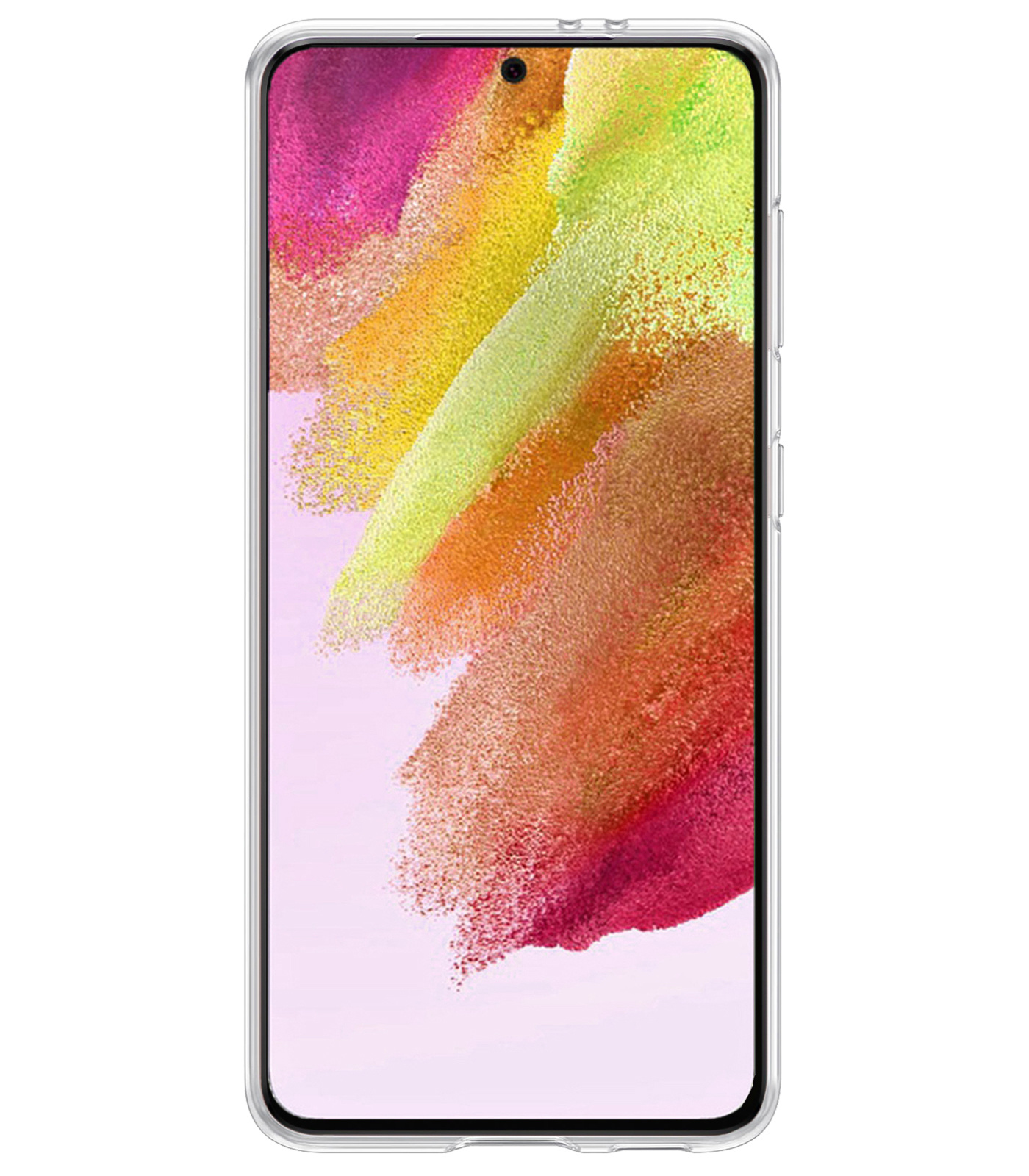 NoXx Hoes Geschikt voor Samsung S21 FE Hoesje Cover Siliconen Back Case Hoes - Transparant - 2x