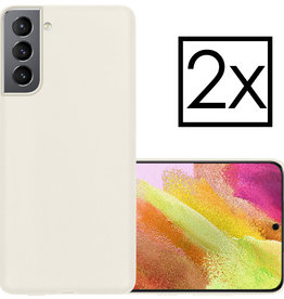 NoXx NoXx Samsung Galaxy S21FE Hoesje Siliconen - Wit - 2 PACK