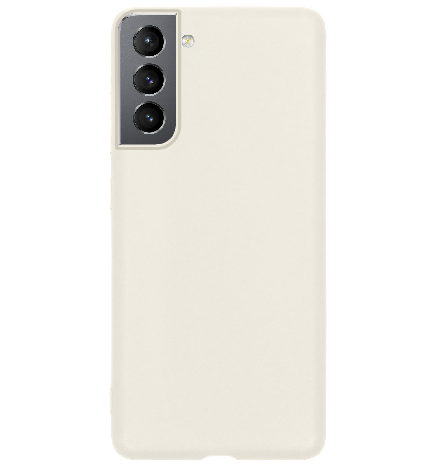 NoXx Hoes Geschikt voor Samsung S21 FE Hoesje Cover Siliconen Back Case Hoes - Wit - 2x