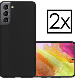 NoXx NoXx Samsung Galaxy S21FE Hoesje Siliconen - Zwart - 2 PACK