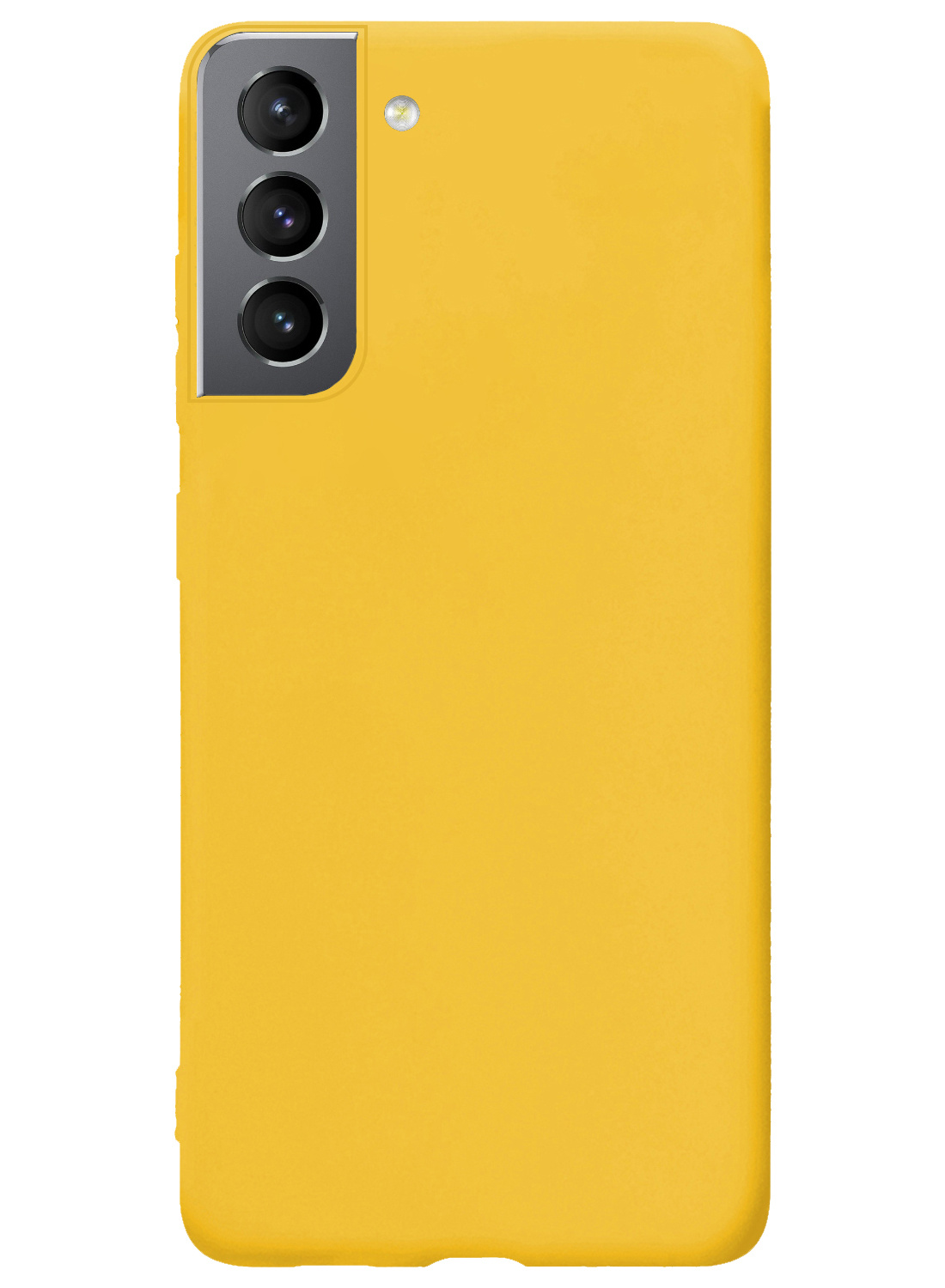 Nomfy Hoesje Geschikt voor Samsung S21 FE Hoesje Siliconen Cover Case - Hoes Geschikt voor Samsung Galaxy S21 FE Hoes Back Case - Geel