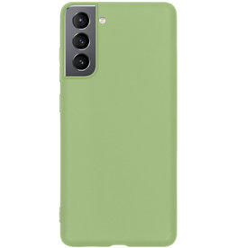 Nomfy Nomfy Samsung Galaxy S21FE Hoesje Siliconen - Groen