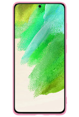 Nomfy Samsung Galaxy S21 FE Hoesje Siliconen - Samsung Galaxy Galaxy S21 FE Hoesje Lichtroze Case - Samsung Galaxy Galaxy S21 FE Cover Siliconen Back Cover - Licht Roze