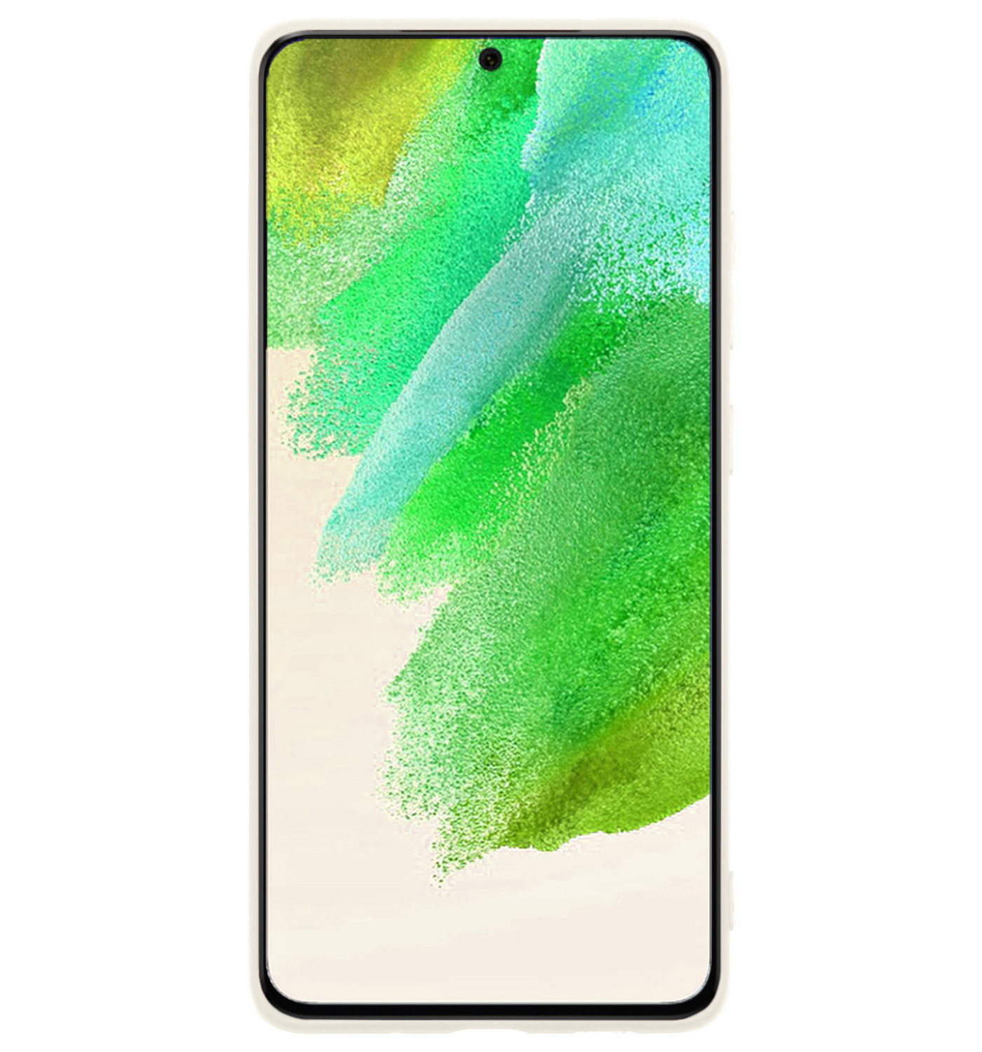 Nomfy Hoesje Geschikt voor Samsung S21 FE Hoesje Siliconen Cover Case - Hoes Geschikt voor Samsung Galaxy S21 FE Hoes Back Case - Wit