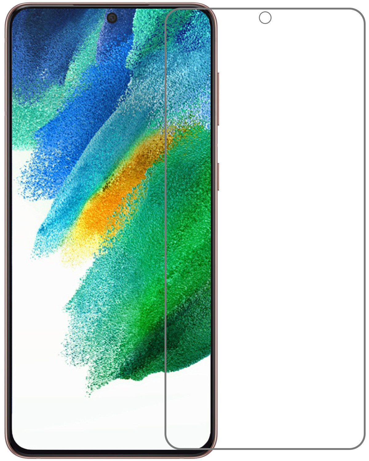 BASEY. Screenprotector Geschikt voor Samsung S21 FE Screenprotector Tempered Glass - Screenprotector Geschikt voor Samsung Galaxy S21 FE Beschermglas Screen Protector Glas
