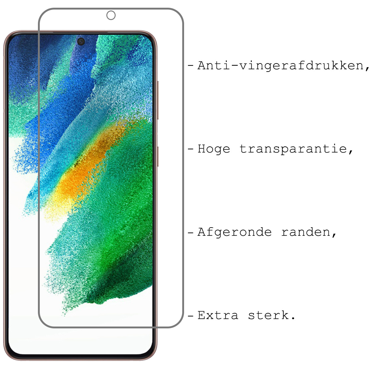 BASEY. Screenprotector Geschikt voor Samsung S21 FE Screenprotector Tempered Glass - Screenprotector Geschikt voor Samsung Galaxy S21 FE Beschermglas Screen Protector Glas