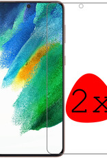 BASEY. Screenprotector Geschikt voor Samsung S21 FE Screenprotector Tempered Glass - Screenprotector Geschikt voor Samsung Galaxy S21 FE Beschermglas Screen Protector Glas - 2 Stuks