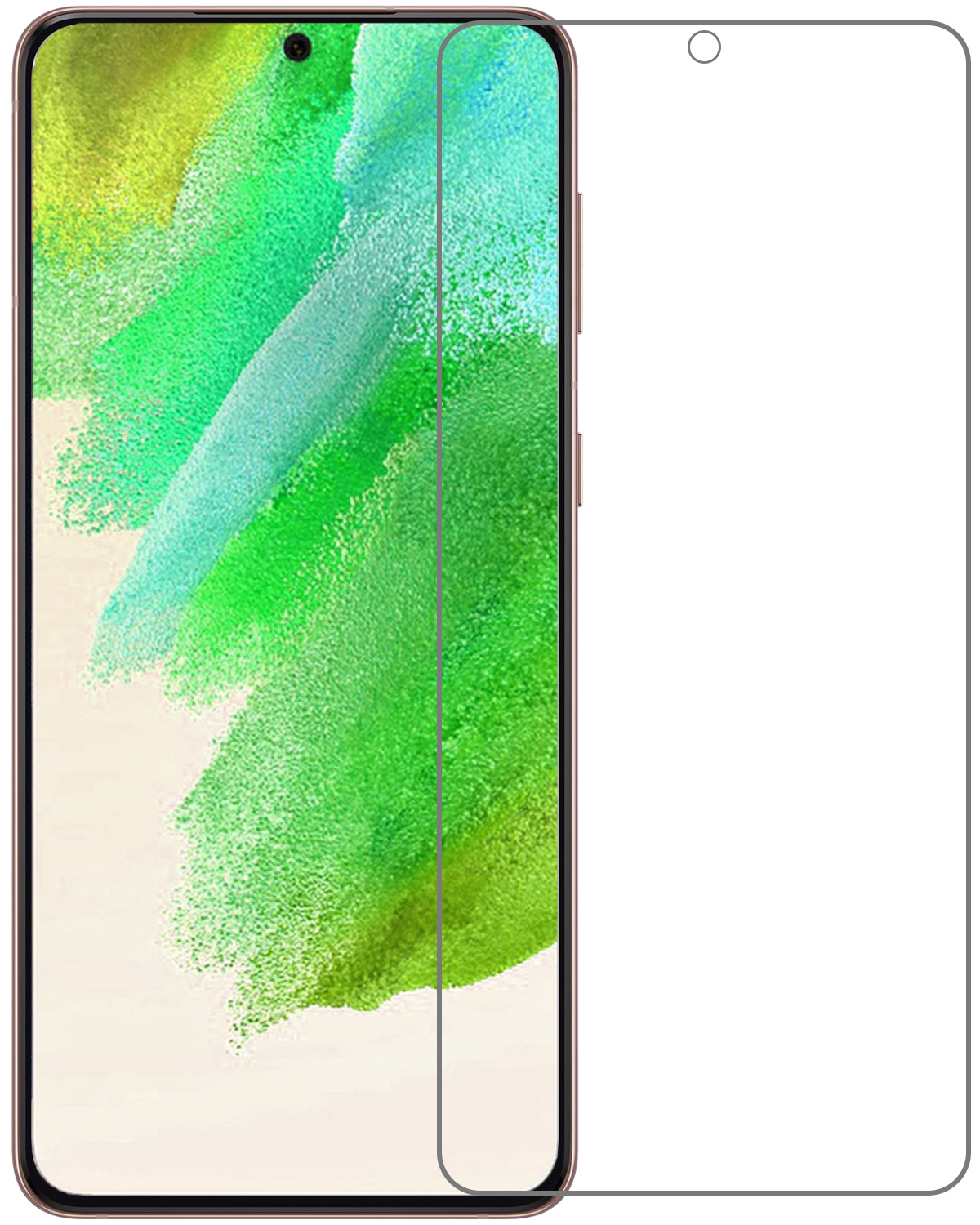 Nomfy Screenprotector Geschikt voor Samsung S21 FE Screenprotector Bescherm Glas Tempered Glass - Screenprotector Geschikt voor Samsung Galaxy S21 FE Screen Protector