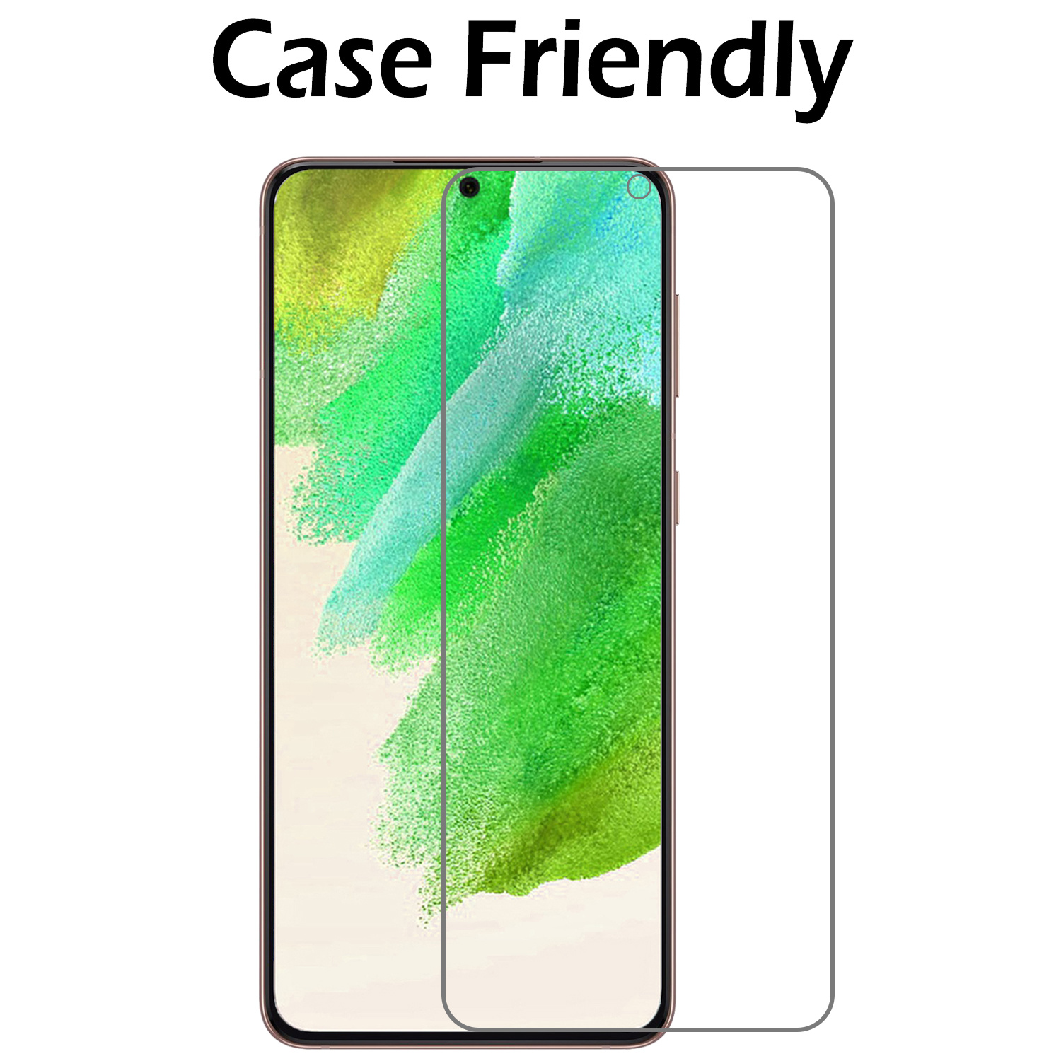 Nomfy Screenprotector Geschikt voor Samsung S21 FE Screenprotector Bescherm Glas Tempered Glass - Screenprotector Geschikt voor Samsung Galaxy S21 FE Screen Protector