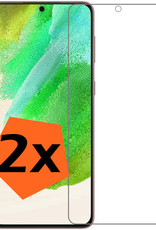Nomfy Screenprotector Geschikt voor Samsung S21 FE Screenprotector Bescherm Glas Tempered Glass - Screenprotector Geschikt voor Samsung Galaxy S21 FE Screen Protector - 2 PACK