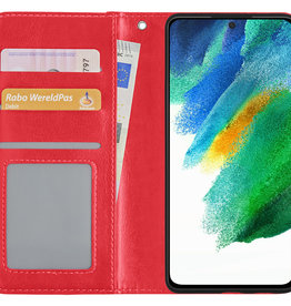 BASEY. BASEY. Samsung Galaxy S21FE Hoesje Bookcase - Rood