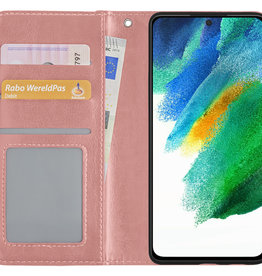 BASEY. BASEY. Samsung Galaxy S21FE Hoesje Bookcase - Rose Goud