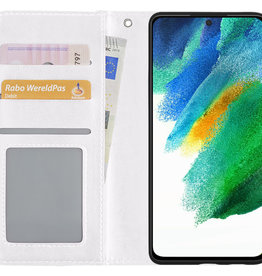 BASEY. BASEY. Samsung Galaxy S21FE Hoesje Bookcase - Wit