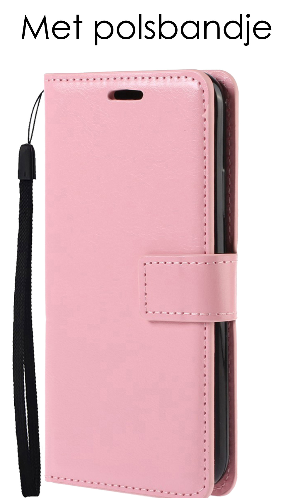 NoXx Samsung Galaxy S21 FE Hoesje Bookcase Flip Cover Book Case - Licht Roze
