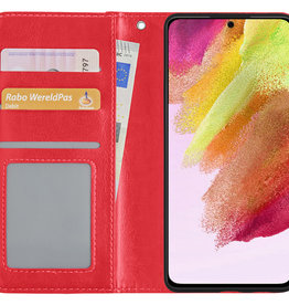 NoXx NoXx Samsung Galaxy S21FE Hoesje Bookcase - Rood