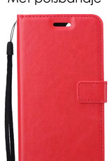 NoXx Hoes Geschikt voor Samsung S21 FE Hoesje Book Case Hoes Flip Cover Wallet Bookcase - Rood