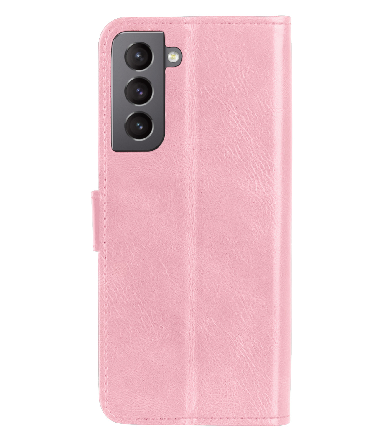 Nomfy Samsung Galaxy S21 FE Hoes Bookcase Licht Roze - Samsung Galaxy S21 FE Book Cover Flipcase - Samsung Galaxy S21 FE Hoesje - Lichtroze