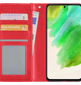 Nomfy Nomfy Samsung Galaxy S21FE Hoesje Bookcase - Rood