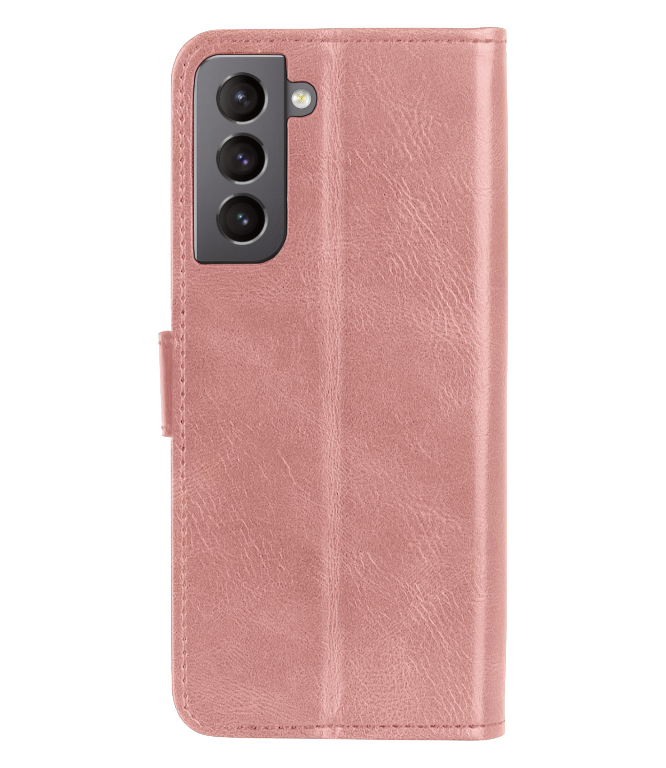 Nomfy Samsung Galaxy S21 FE Hoes Bookcase Rose Goud - Samsung Galaxy S21 FE Book Cover Flipcase - Samsung Galaxy S21 FE Hoesje - Rose Goud