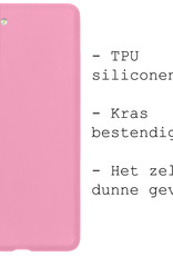 BASEY. Hoes Geschikt voor Samsung S21 FE Hoesje Siliconen Back Cover Case Met 2x Screenprotector - Hoesje Geschikt voor Samsung Galaxy S21 FE Hoes Cover Hoesje - Lichtroze