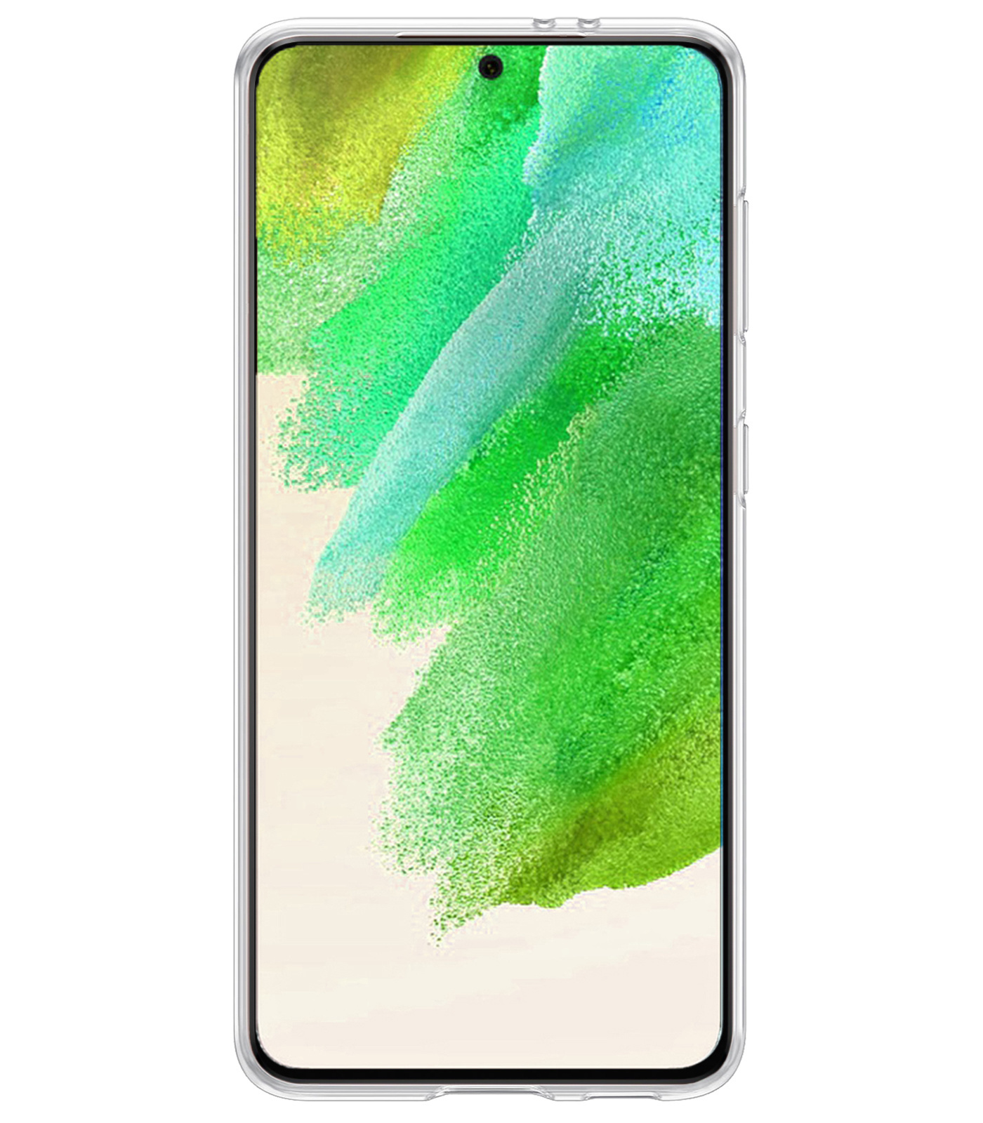 Nomfy Hoesje Geschikt voor Samsung S21 FE Hoesje Siliconen Cover Case Met 2x Screenprotector - Hoes Geschikt voor Samsung Galaxy S21 FE Hoes Back Case - Transparant