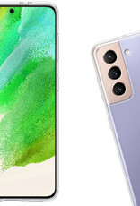 Nomfy Hoesje Geschikt voor Samsung S21 FE Hoesje Siliconen Cover Case Met 2x Screenprotector - Hoes Geschikt voor Samsung Galaxy S21 FE Hoes Back Case - Transparant