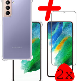 BASEY. BASEY. Samsung Galaxy S21FE Hoesje Shockproof Met 2x Screenprotector