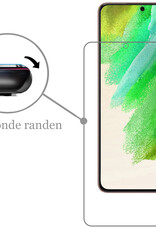 Nomfy Hoesje Geschikt voor Samsung S21 FE Hoesje Siliconen Cover Case Met Screenprotector - Hoes Geschikt voor Samsung Galaxy S21 FE Hoes Back Case - Rood